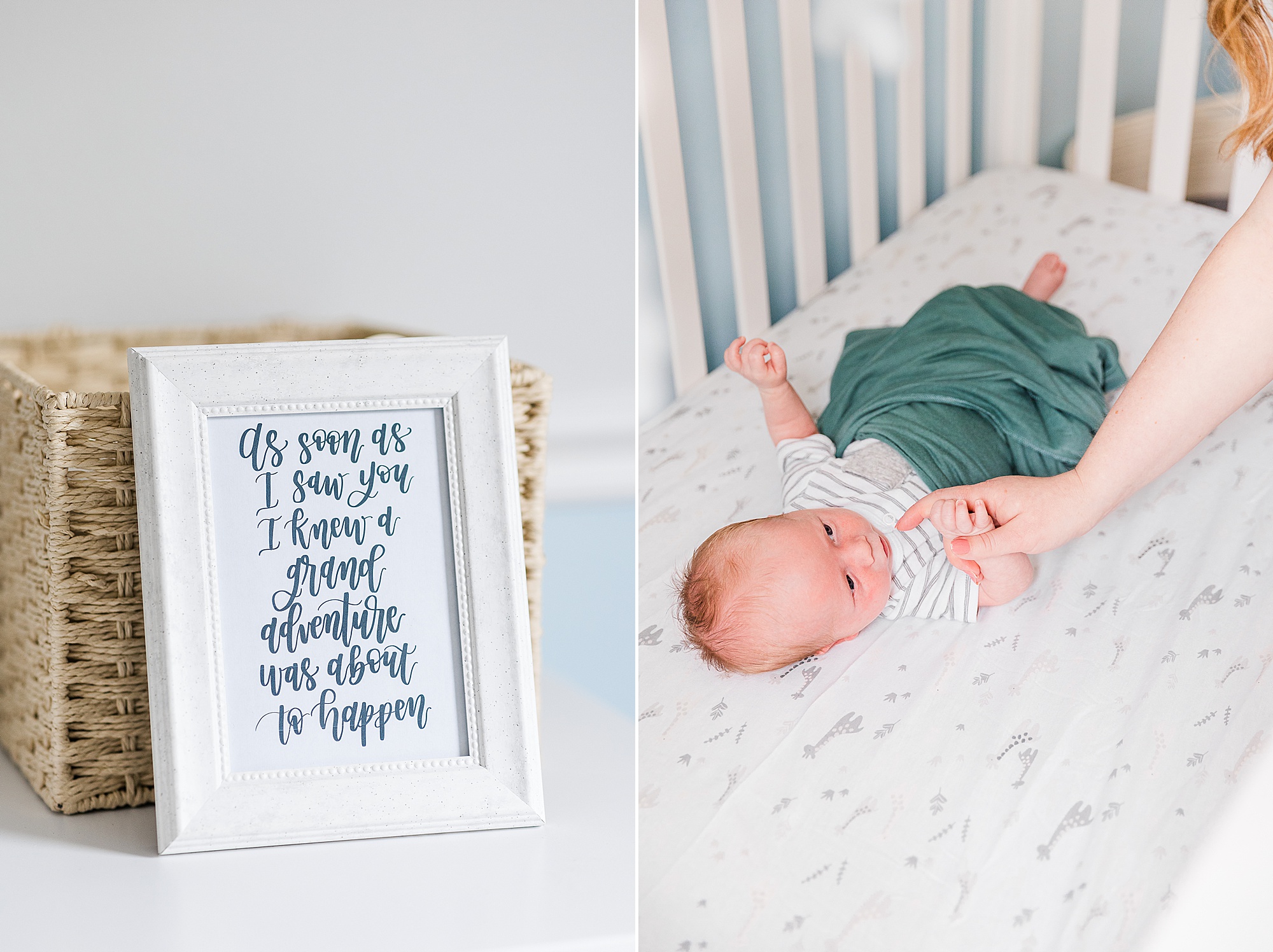 details for lifestyle newborn session at home 