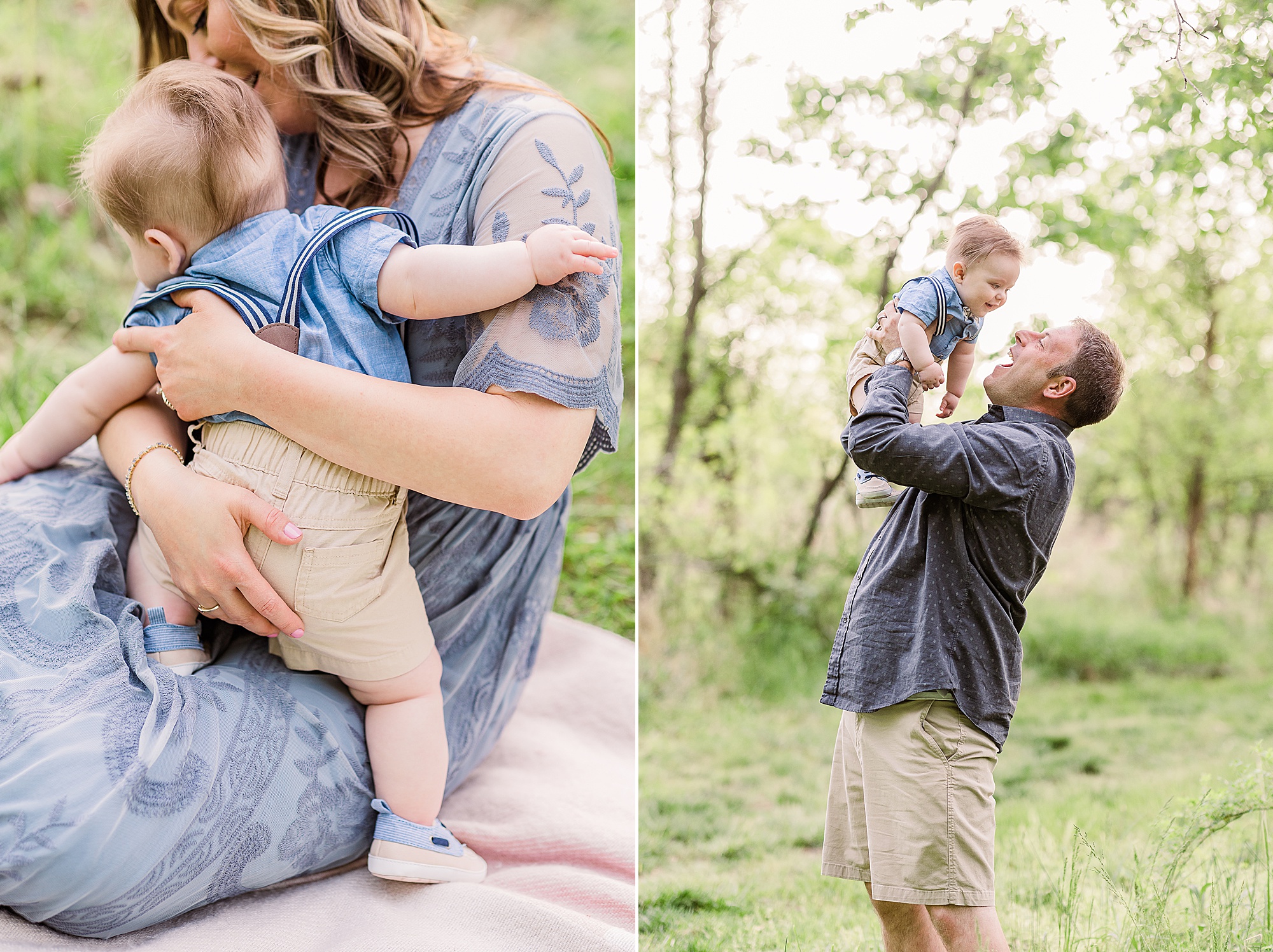 6 Month Milestone Portraits for family of three in Howard County MD