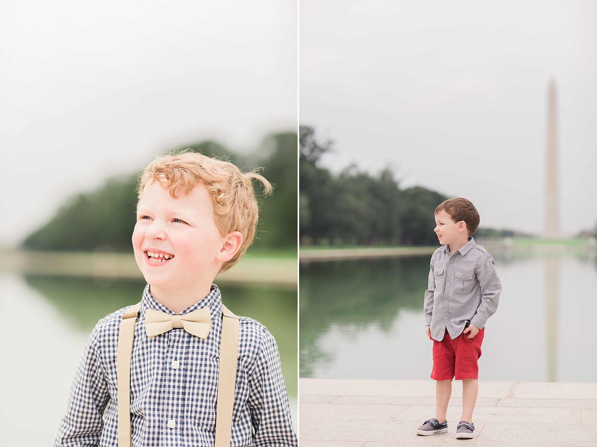 toddlers in outfits for fall family portraits in DC