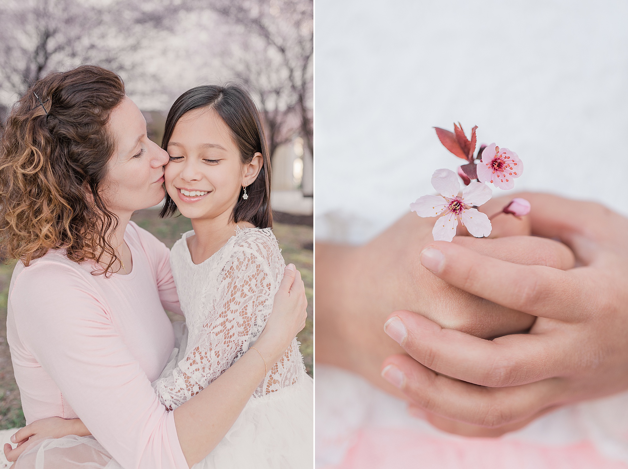 Tips for Cherry Blossom Portraits in the Spring in the DMV shared by Maryland family photographer Christina Tundo Photography