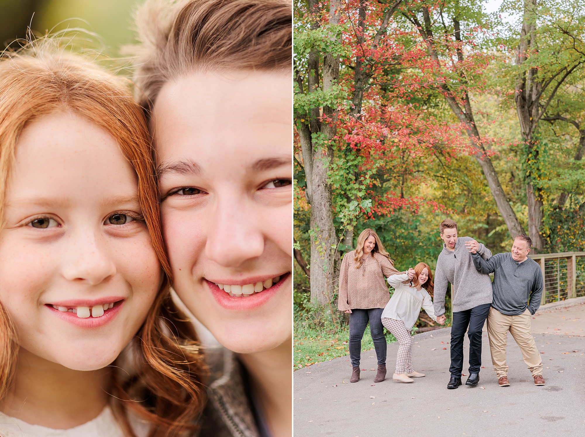 kids play with parents during lifestyle family photos 