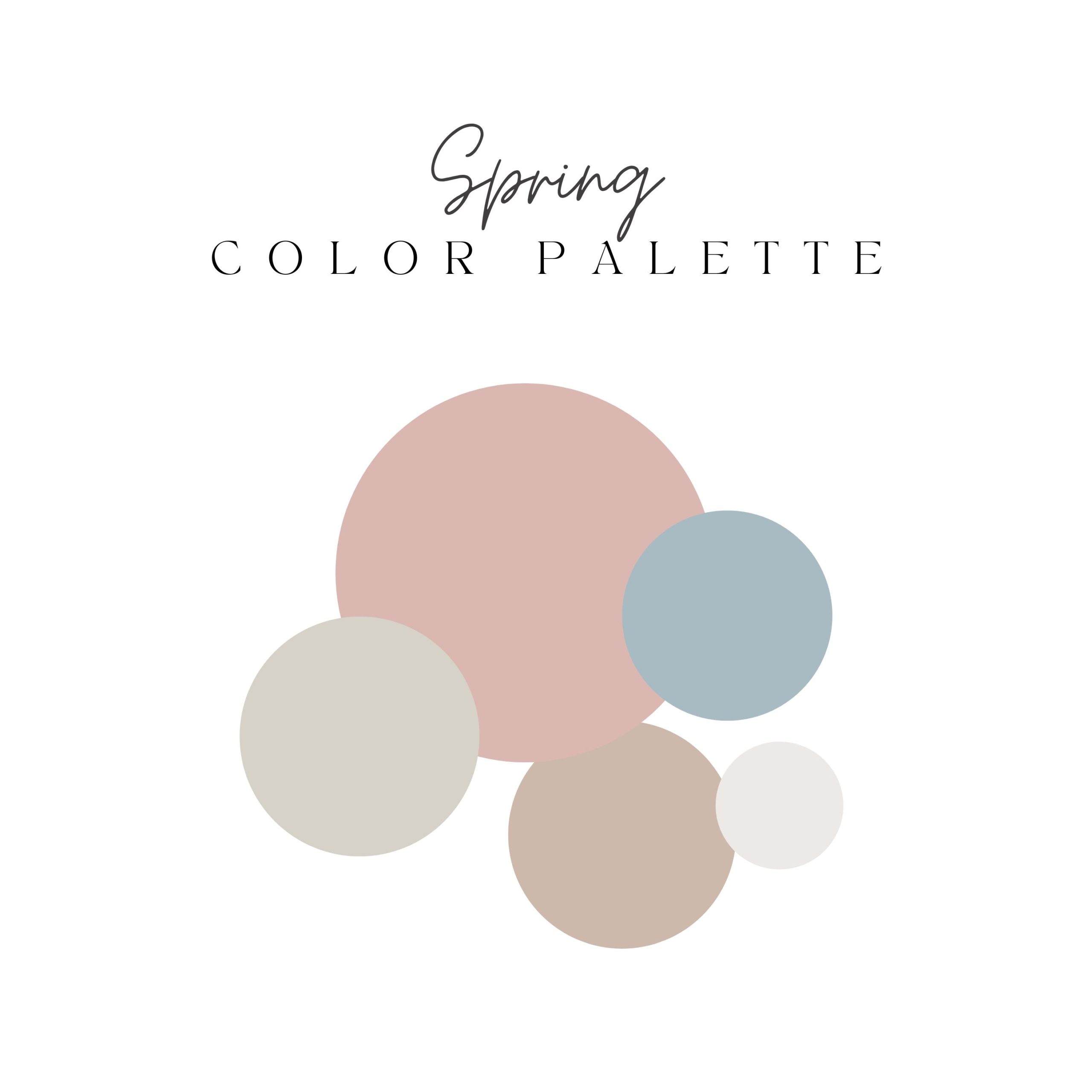spring color palette for family photo outfits with pastel pink, robin egg blue, and neutrals