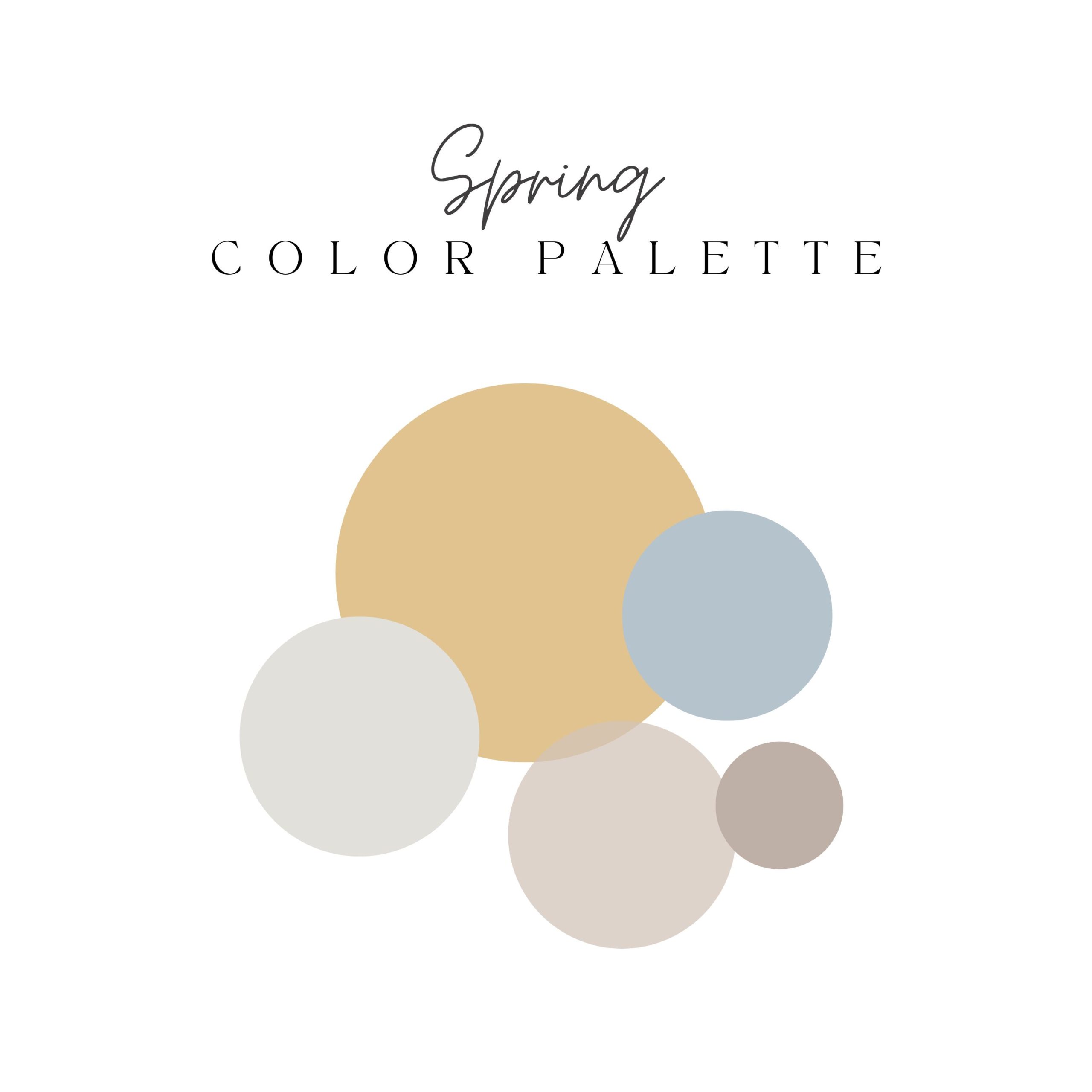 spring color palette for family photo outfits with mustard yellow, robin egg blue, and greys
