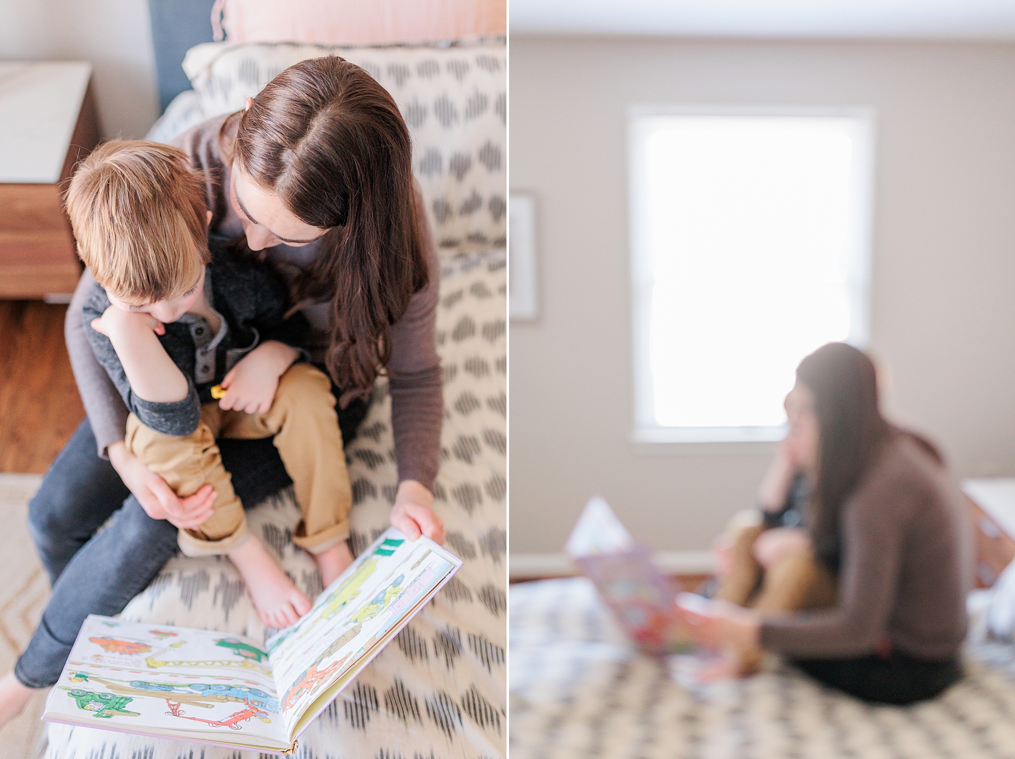 relaxed family photos in Maryland home 