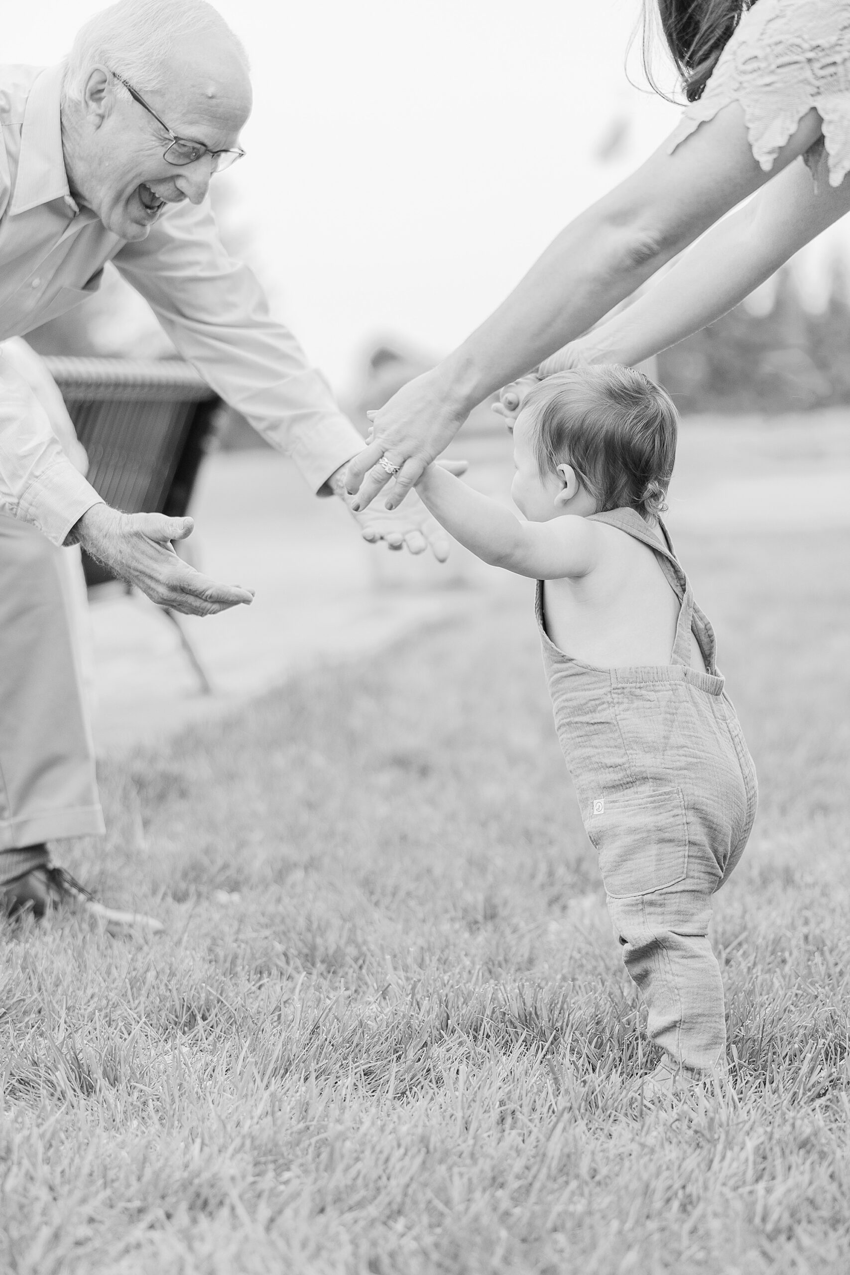 grandparents play with toddler during Maryland Family Session in Ellicott City 