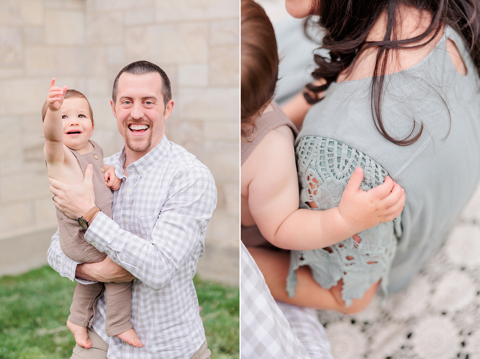 parens snuggle with son during Maryland Family Session in Ellicott City 